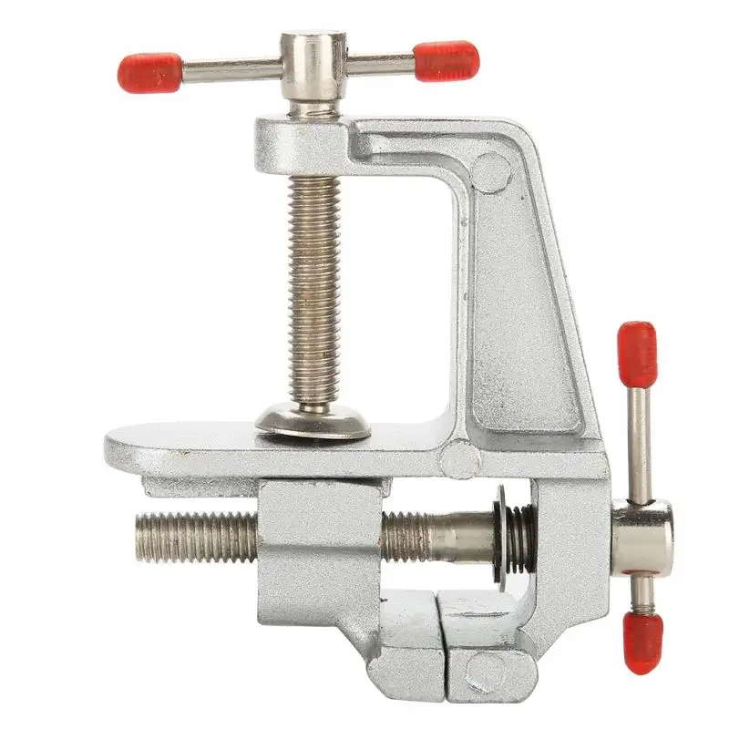 

Portable Bench Vise Aluminum Alloy Hobby Vise Table Craft Jewelry Clamp Vice Repair Tool with Adjustable Jaw Woodworking Tool
