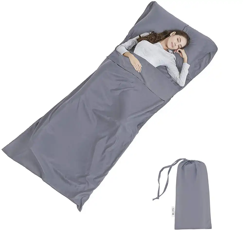 Hotel Sleeping Bag Sleep Sack For Outdoor Travel Hiking Hotels Picnics Anti Dirty Bed Sheet Gray 115cm X 210cm Sleeping Bags Aliexpress