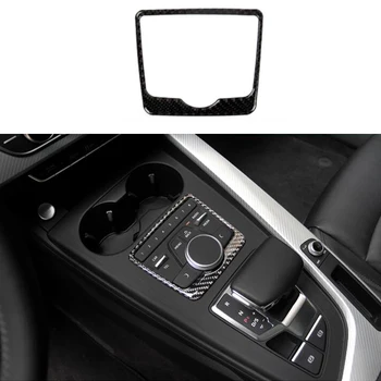

100% Carbon Fiber Gear Shift Multi-media Frame Cover Trim For Audi A4 B9 17-2018 & A5 2018