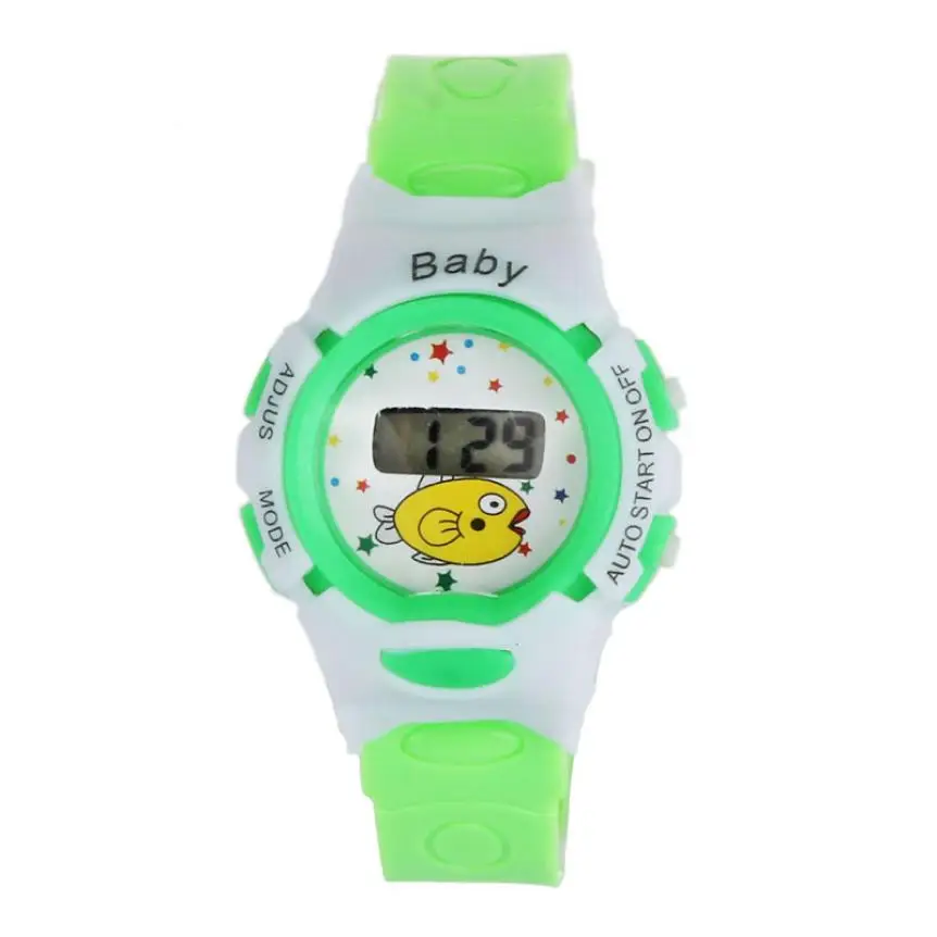 Новые детские многофункциональные спортивные водонепроницаемые наручные часы с будильником для маленьких мальчиков и девочек, светодиодный Будильник# D - Цвет: F