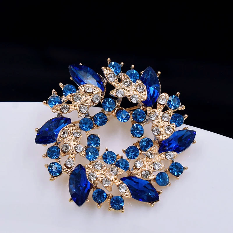 Broche con diamantes de imitación de cristal mujer, broche con forma de flor, broche para ropa, hebilla para bufanda, accesorios de ropa, de moda|Broches| - AliExpress