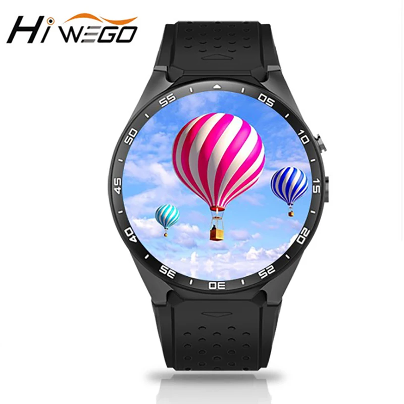 

Hiwego GPS 3G Wifi Men's Smart Watch Bluetooth Android 5.1 4GB ROM 512MB RAM 2.0MP Camera Smartwatch Surpport SIM Clock KW88 Man