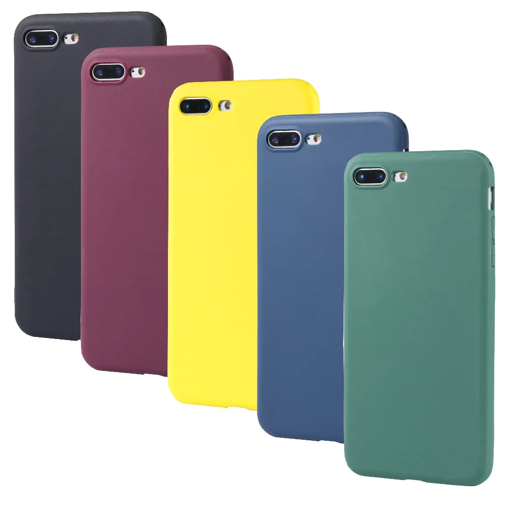 

Candy Color Frosted Matte TPU Case for iPhone 6 Plus Silicone Back Case for iPhone 6 XS 8 8 PLUS Blue Yellow Green Black Red