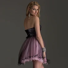 2017 Charming Mini Short Homecoming Dresses 8th Grade Party Dresses Black Pink Rhinestones Sequined Graduation Dresses