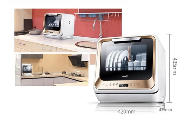 Посудомоечная машина автоматическая настольная умная Встроенная стерилизация установка Низкая/высокая температура двойная дезинфекция