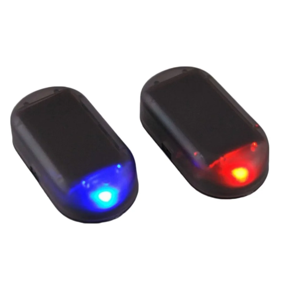 Kopen Universele Draadloze Auto Zonne energie Gesimuleerde Dummy Alarm Waarschuwing Anti Diefstal Voorzichtigheid Lamp LED Knippert Veiligheid Light Hot