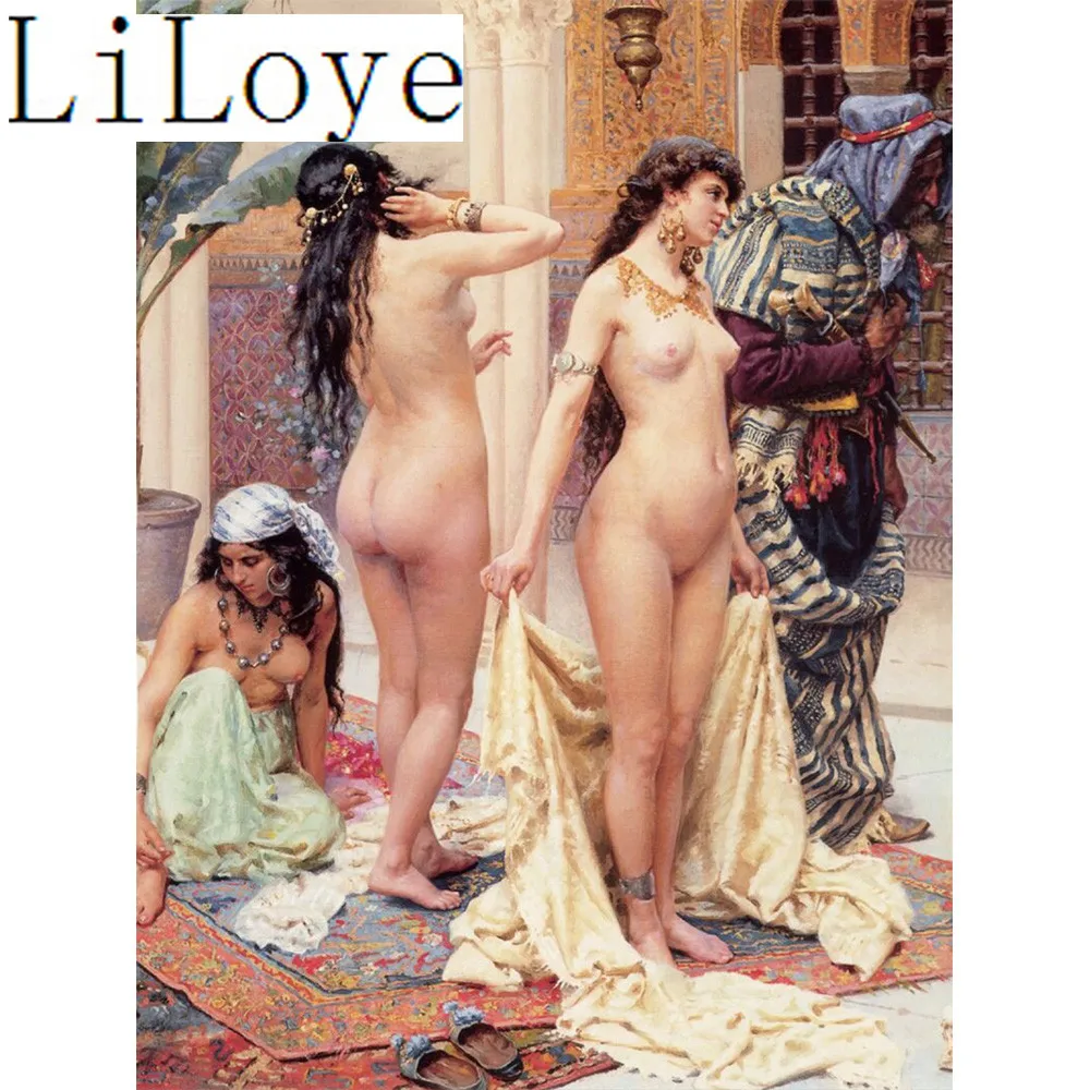 

LI LOYE Needlework Diy Diamond Painting Cross Stitch Round Full Mosaic Naked woman Diamond Embroidery icon Decor Painting QW707