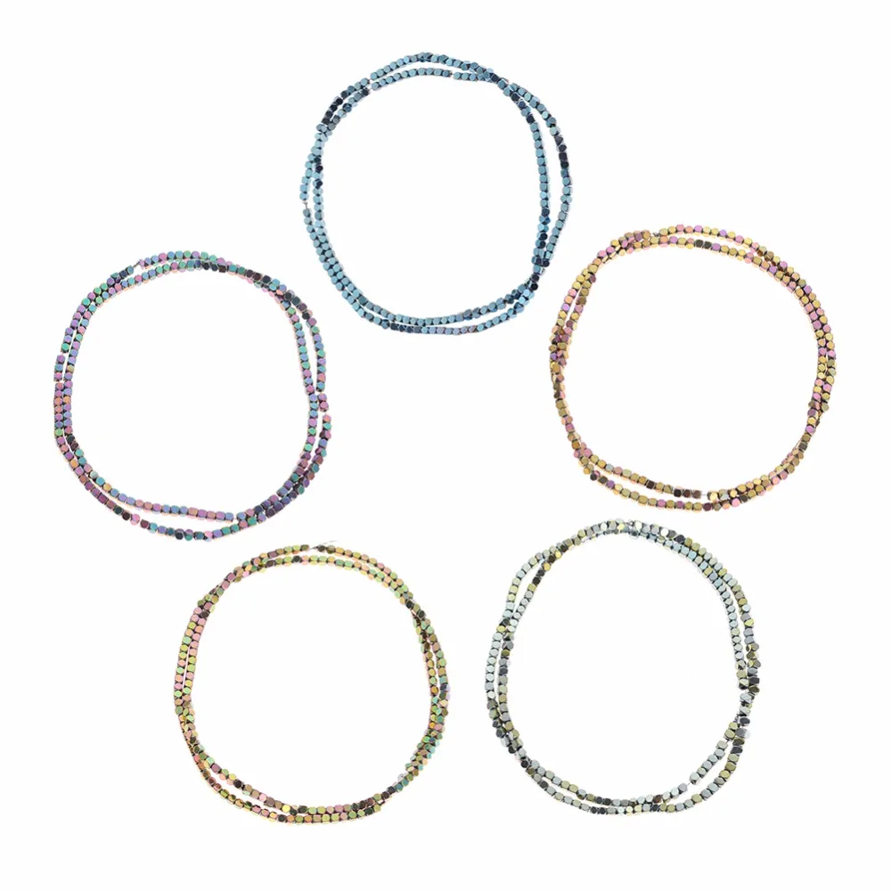 

Natural Stone 2mm Bright Hematite Beads Polyhedron shape Plated Loose beads for DIY Necklace Bracelet Jewelry Making Accessories