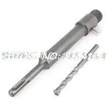 SDS Plus Хвостовик 21 мм Наружной Резьбой Бурение Сверлильный Патрон Адаптер 200 мм Длина Серый