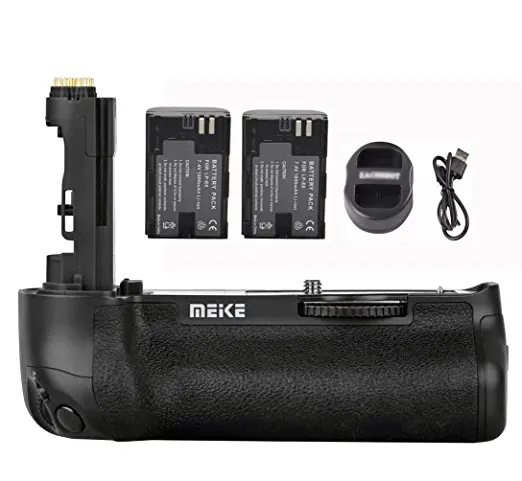 Meike MK-5D4 многофункциональная Батарейная ручка для Canon 5D Mark IV+ 2* LP-E6 батарея+ USB двойное зарядное устройство для LP-E6