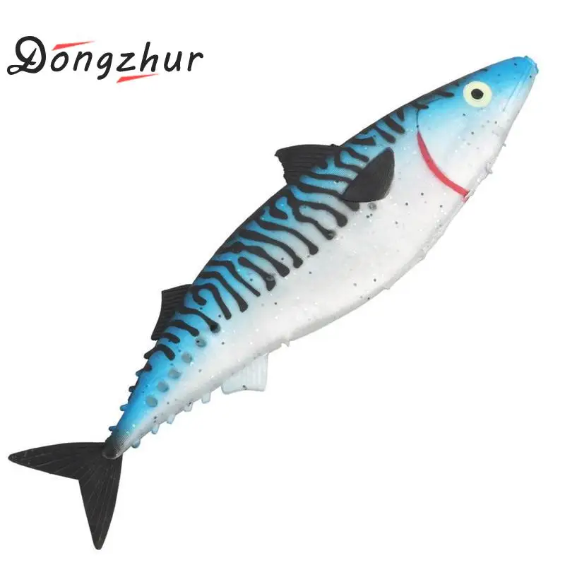 

Dongzhur Ocean Boat Fishing Lure 28cm Spanish Mackerel Big Game Rubber Soft Lure Coat Fishing Tackle Dropship 1PC
