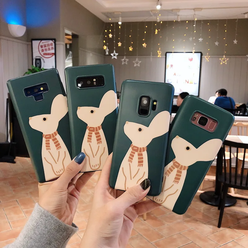 

Rabbit Cases For Samsung Galaxy Note 9 / Note 8 / S8 S9 S9 Plus Case Phone Funda Anti-drop Full Protection Matte texture Cover