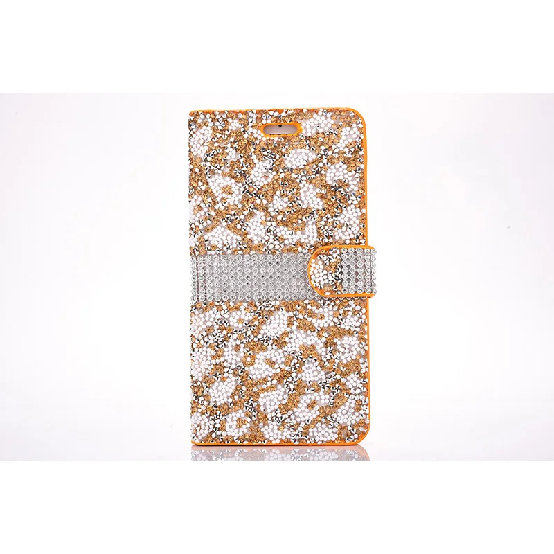 Leopard diamond rhinestone leather case iphone 6 6s 7 8 plus (3)
