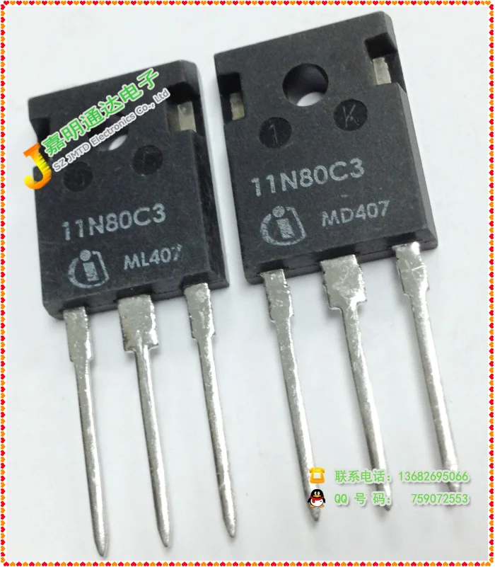 20pcs/lot SPW11N80C3 11N80C3 FET new originalfet rf power amplifier