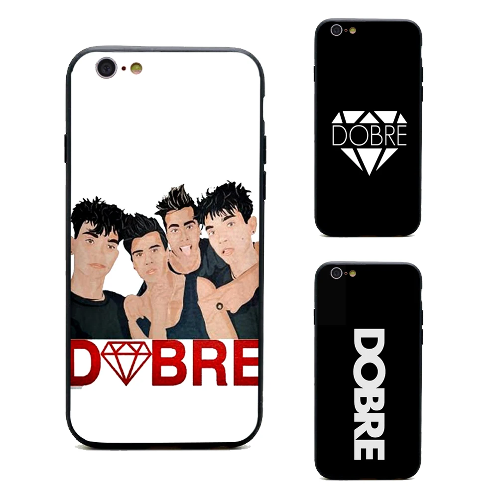 DOBRE shopdobre.com Чехлы для телефона из термополиуретана + PC черные чехлы iPhone X 6 6s 7 8 plus 5 5S