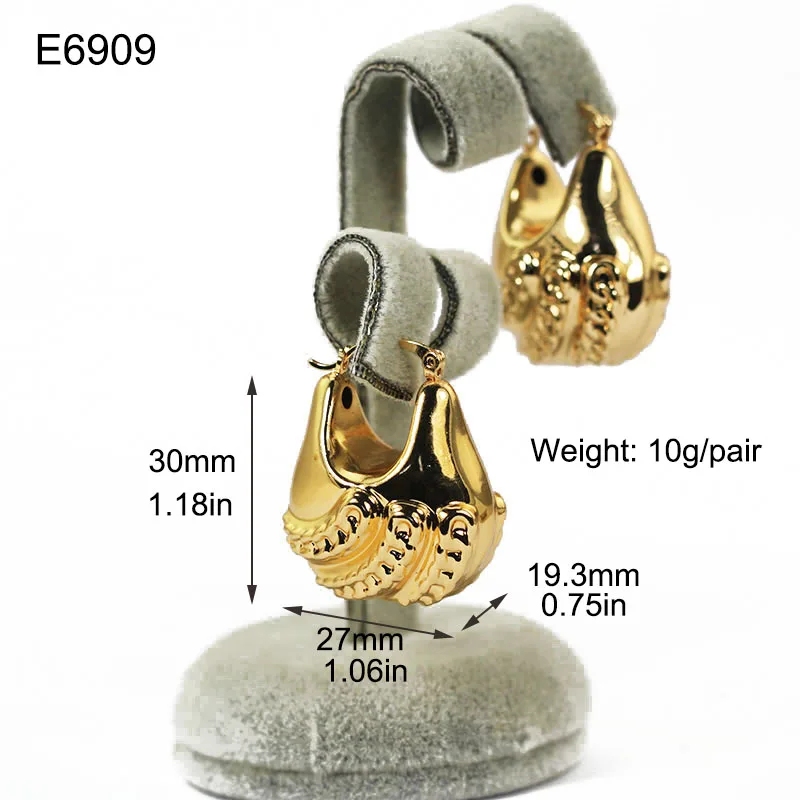 Новые Медные Серьги-кольца для женщин, большие золотые свадебные серьги-кольца, модные украшения, аксессуары в подарок EA128 - Окраска металла: I