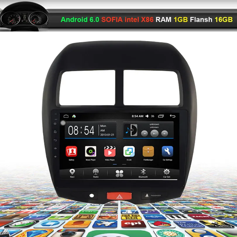 

10.2 inch Car Video Audio Player for Mitsubishi ASX with GPS Navigation Bluetooth Wifi (NO DVD)