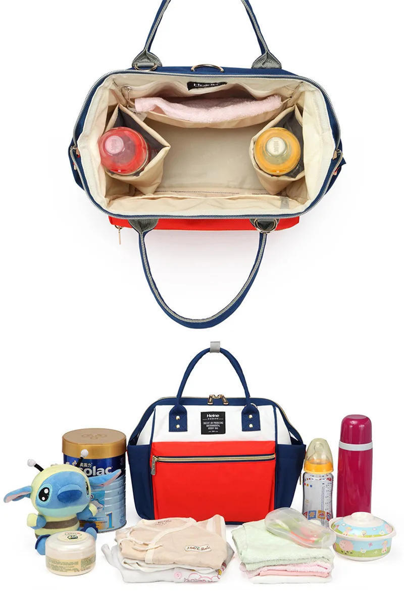 Hot Mom Outdoor Nappy Changing Diaper Bags Mother and Baby Tote Bags Multi-functional Shopping Fashion Handbag Messenger Bags 011