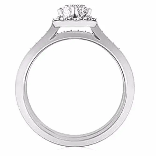 Size5 11 Роскошные ювелирные изделия с грушевидной огранкой 10kt заполненные белым