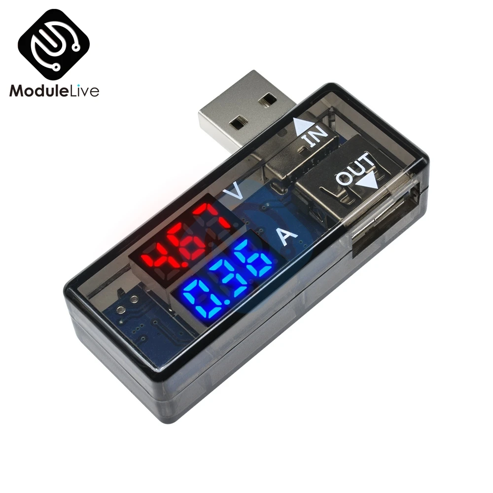 

2-in-1 Mini 5V USB Current Voltage Meter Tester Ammeter Voltmeter Detector Digital Display Mobile Phone Powerbank Charger Doctor