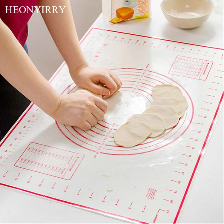 

Silicone Baking Mat Pizza Dough Pastry Maker Rolling Cookies Sheet Pad Kitchen Cooking Gadgets Bakeware Kneading Tools Gadgets