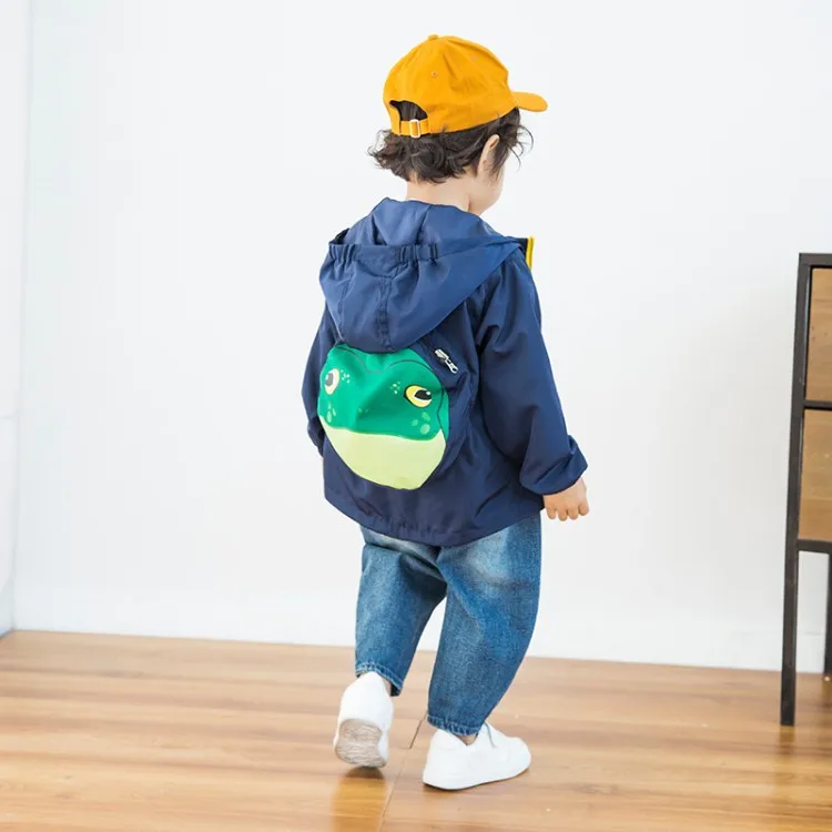 

New Boys Jacket Spring Autumn Long Sleeve Coats for Boy Clothes Fashion Cartoon Bag Coat Outerwear Tops 2-6T