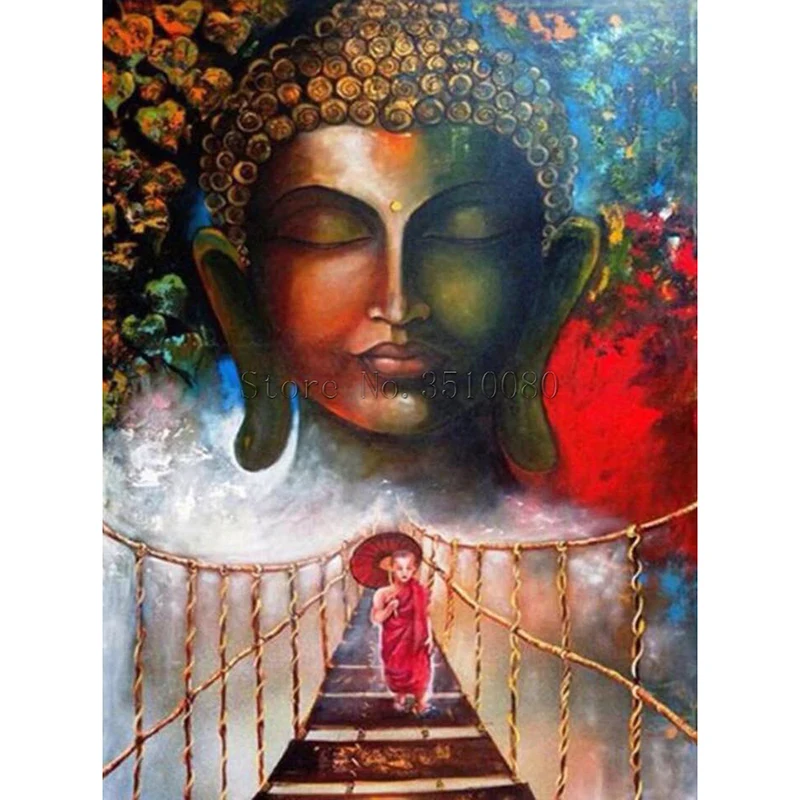 

Religion full set Embroidery Pattern diamond painting Buddha 5D DIY paintings 3D Cross stitch kits mosaic wall stickers Ra0891
