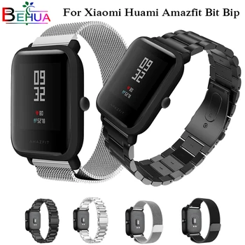 

20mm Bracelet for Xiaomi Huami Amazfit Youth Smart Watch Metal Stainless Steel Strap Steel Belt Strap for Amazfit Bip Wrist Band