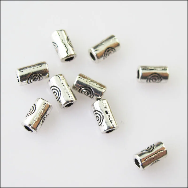 150 шт антикварные Серебристые цветные крошечные бусины 5 мм|beads charms|tube spacerspacer beads |
