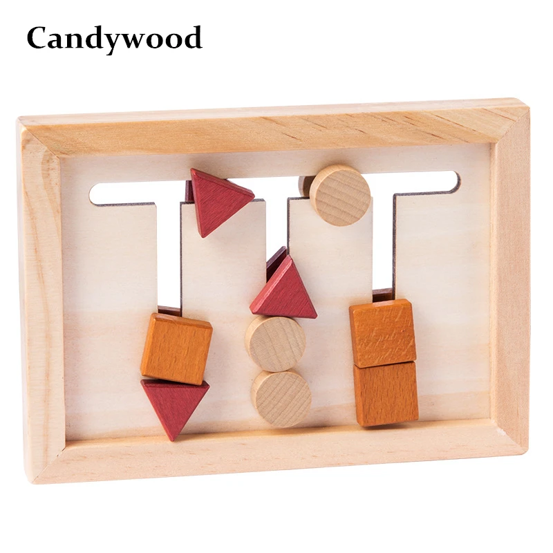 

Montessori Wood Shape Matching Game Logical Reasoning Training Kids Early Educational Toys Baby Children Learning Toys