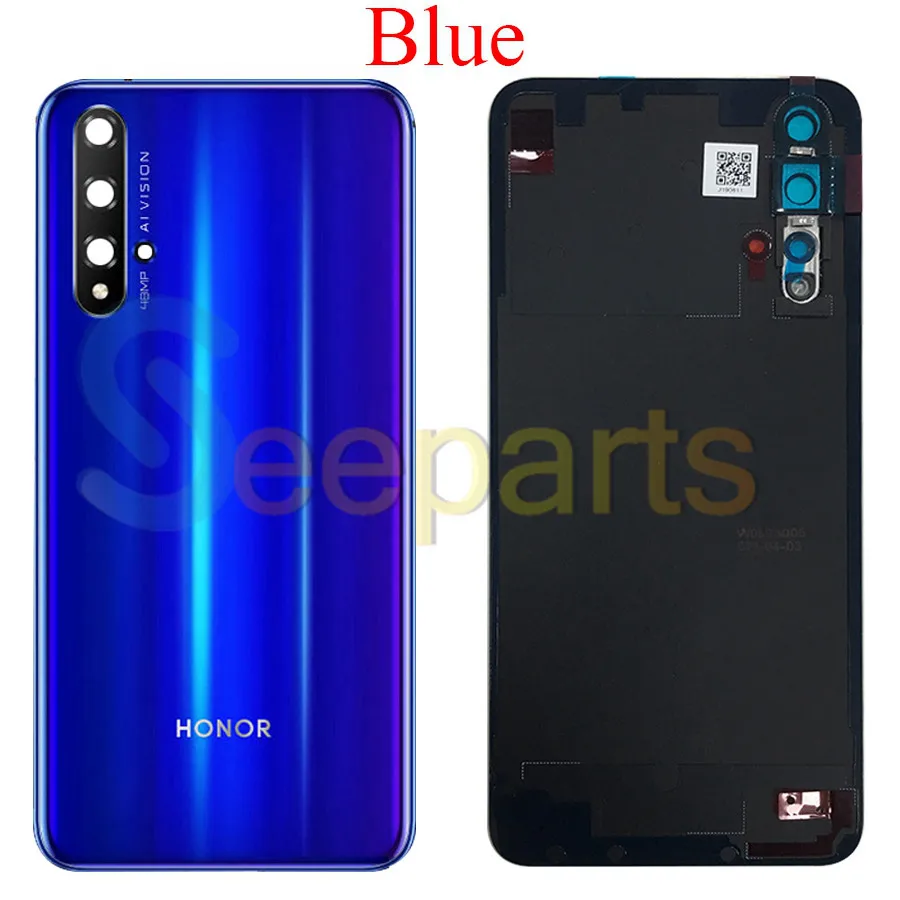 Оригинальная задняя крышка для huawei Honor 20+ стеклянный объектив для камеры, задняя крышка для Honor 20, чехол для двери, запасные части для ремонта