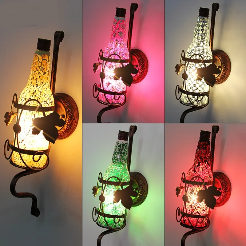 glass bottle wall lamp KTV bar lamp lamp industry creative personality