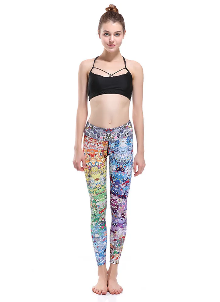 

Women Flexible Cartoon Animals Print Tight Pants Workout Gym Training Running Yoga Sport Fitness Exercise Leggings Dropshipping