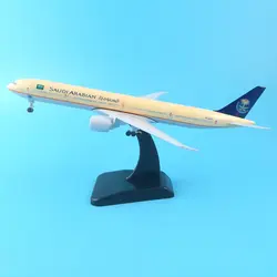 20 см металл самолета Модель Саудовской Аравии Airlines Boeing 777 Самолет Модель W Стенд самолета шкив шасси собирать подарки игрушки