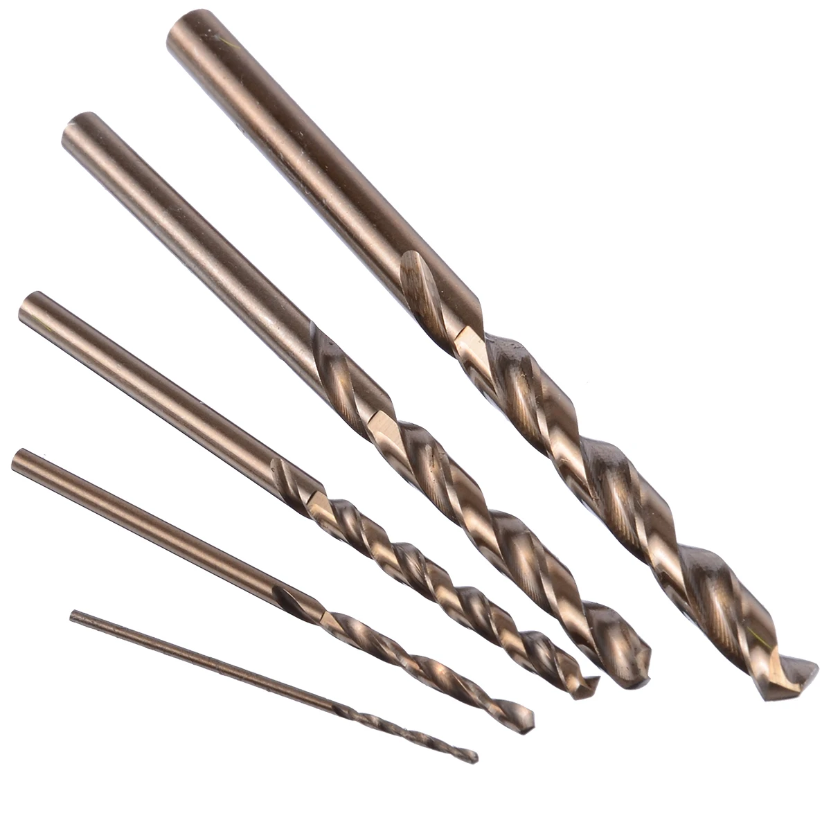5pcs New High Speed Steel Drill Bit M35 Cobalt Straight Shank Twist Drilling Bits 1mm 2mm 3mm 4mm 5mm For Electric Drills