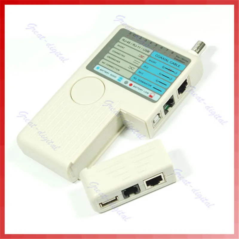 

BGEKTOTH 4 in 1 Remote RJ11 RJ45 USB BNC LAN Ethernet Network Phone Cable Tester With leather bag 2017 Hot