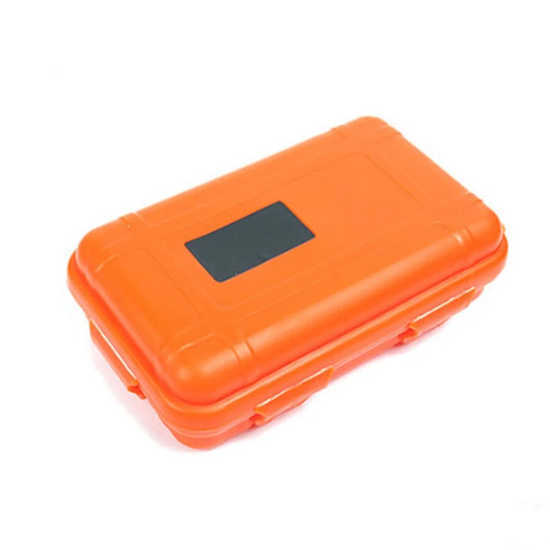Ударопрочный водонепроницаемый инструмент органайзер ящик с набором для выживания герметичный корпус держатель для хранения спичек путешествия герметичные контейнеры - Цвет: Оранжевый