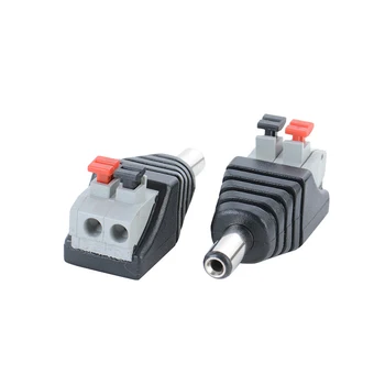 

10pcs Welding-free Power Plug DC5521 Connector with Terminal-free Welding Line Monitoring Camera Press 5.5*2.1 Adapter