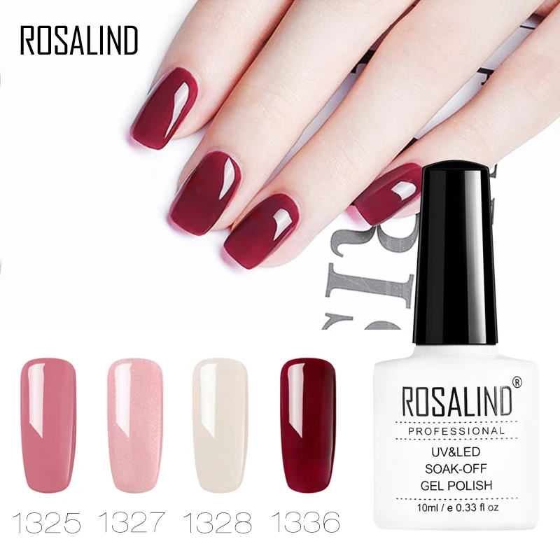 

ROSALIND Gel 1S 10ml Nail Gel Polish Gel-Lacquer Long Lasting Soak-Off UV LED Glitter Lacquer Polish Manicure