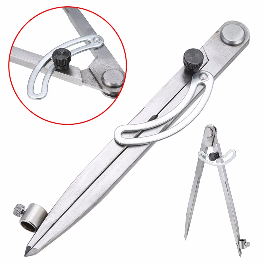 Mayitr Professional Scriber Divider Overstitch Wheel Compass Leather Stitch Hole Distance Divider Tool DIY Hinge Joint Divider