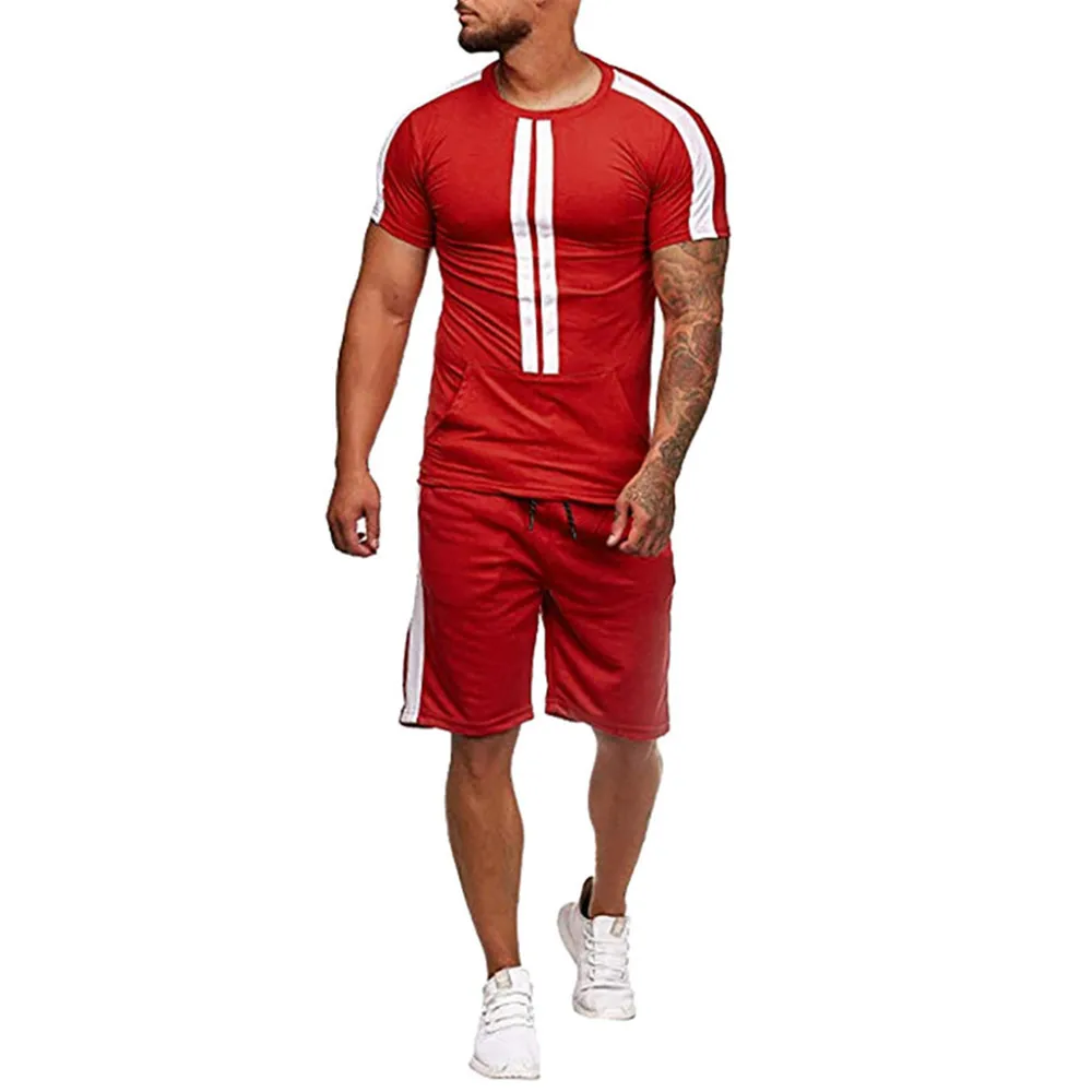 Men's Sportswear 2019 Tracksuit Men Set Hip Hop Clothes Men Tracksuits mens Jogging Set Suit Pant Patchwork 2 Piece Tracksuit