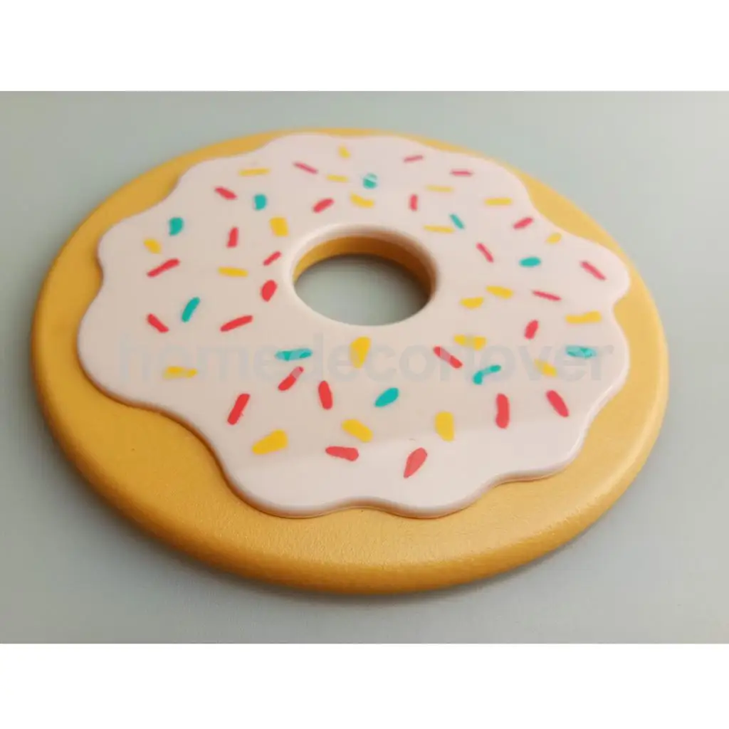 MagiDeal 4pcs Silicone Vintage CD Coasters Record Cup Mat Drink Holder Table Placemat Donut Valentine's Day Gifts Nice Valentine