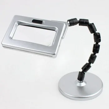 

2.5X LED Rectangle Magnifying Glass Desktop Magnifier for Reading