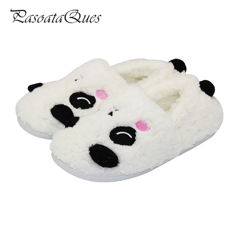 

2017 Cute Panda Animal Cartoon Pattern Warm Women Home Flats Comfortable Indoor House Women Slippers Shoes Pasoataques Brand 132
