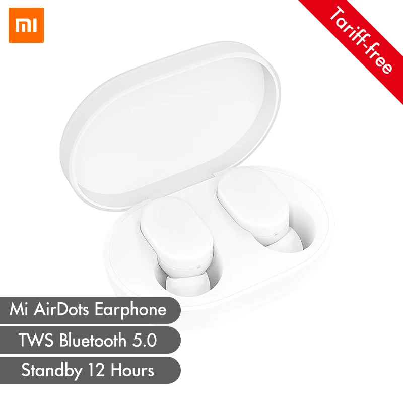 TWS Bluetooth наушники Xiaomi Mi AirDots беспроводные вкладыши гарнитура с микрофоном и