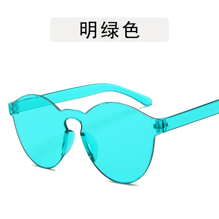 new arrival round orange sunglasses women transparent orange purple frameless sun glasses festival oculos de sol feminino - Цвет линз: no5 minglv