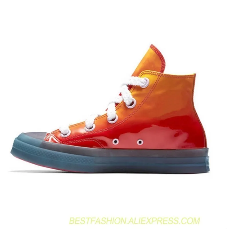 

chic patent leather canvas shoes ladies round head candy color transparent jelly shoes ladies fashion flat casual shoes wome