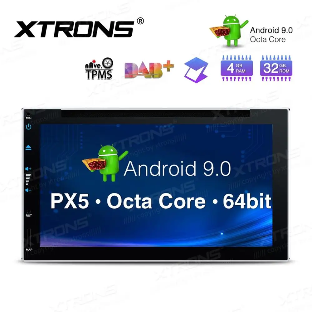 Clearance 6.95" Android 9.0 Pie OS Double Din Car DVD Multimedia Two Din Car Navigation GPS 2 Din Autoradio with Car Play Function Support 2