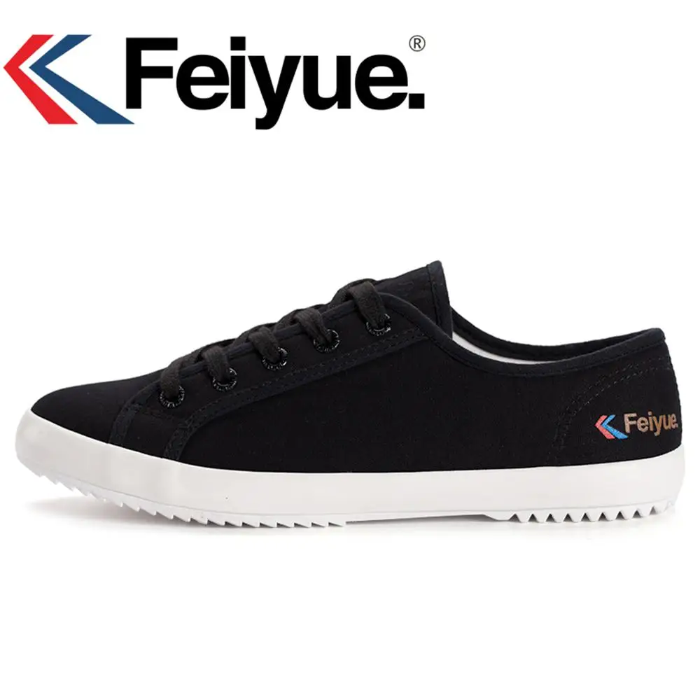 Feiyue/китайская обувь для кунг-фу; Мужская и Женская Спортивная повседневная парусиновая обувь; удобные кроссовки Tai Chi Shaolin - Цвет: Black shoes