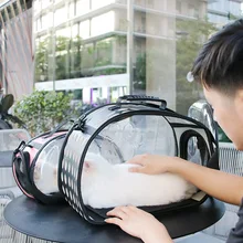 Сумка для переноски домашних животных, дорожная сумка для собак, портативный прозрачный рюкзак для щенка, собаки, котенка, наружного наблюдения/игр